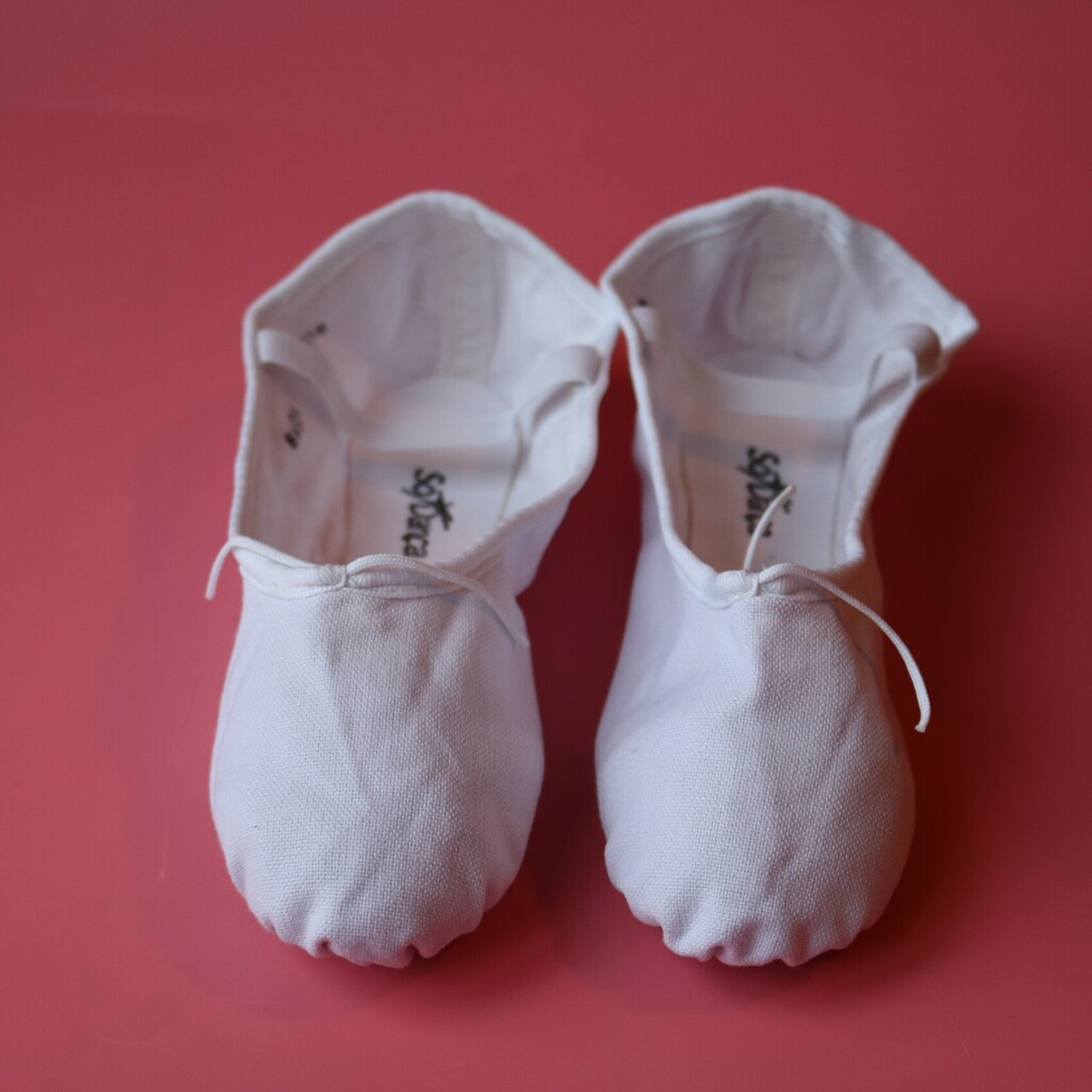 So Danca White Canvas Ballet Shoes BAE24