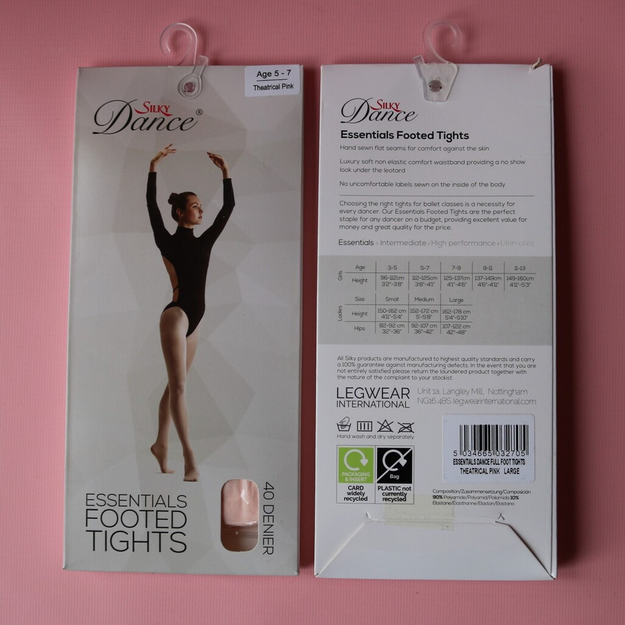 Silky Essentials FOOTED TIGHTS Theatrical Pink