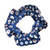The Zone Gymnastic Hair Scrunchies Blue Silver Flowers