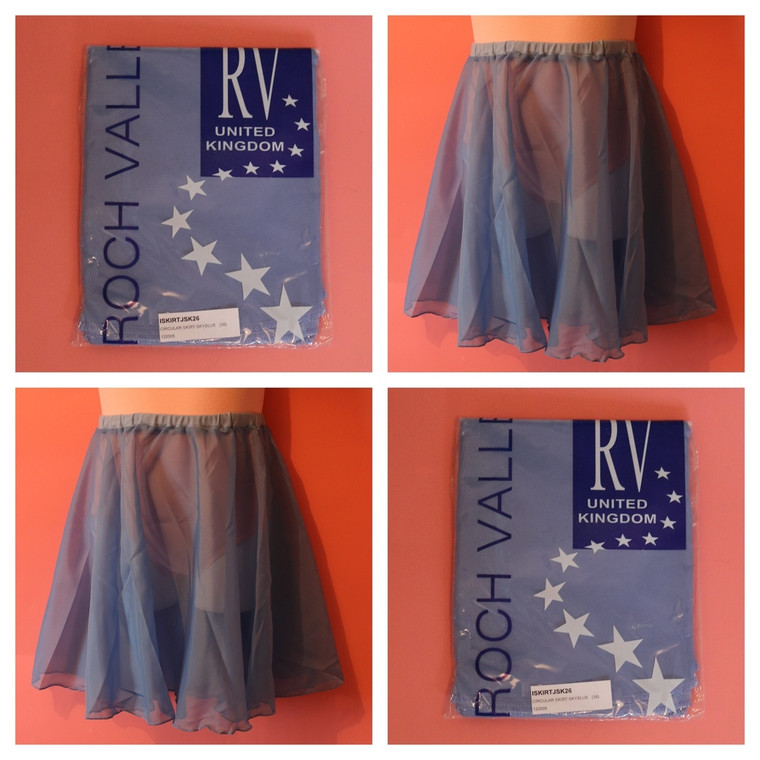 Roch Valley Circular Chiffon Pull On Skirt Sky Blue ISKIRTJ