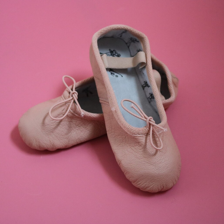 Tendu Pink Leather Children’s NARROW Ballet Shoes Full Foot