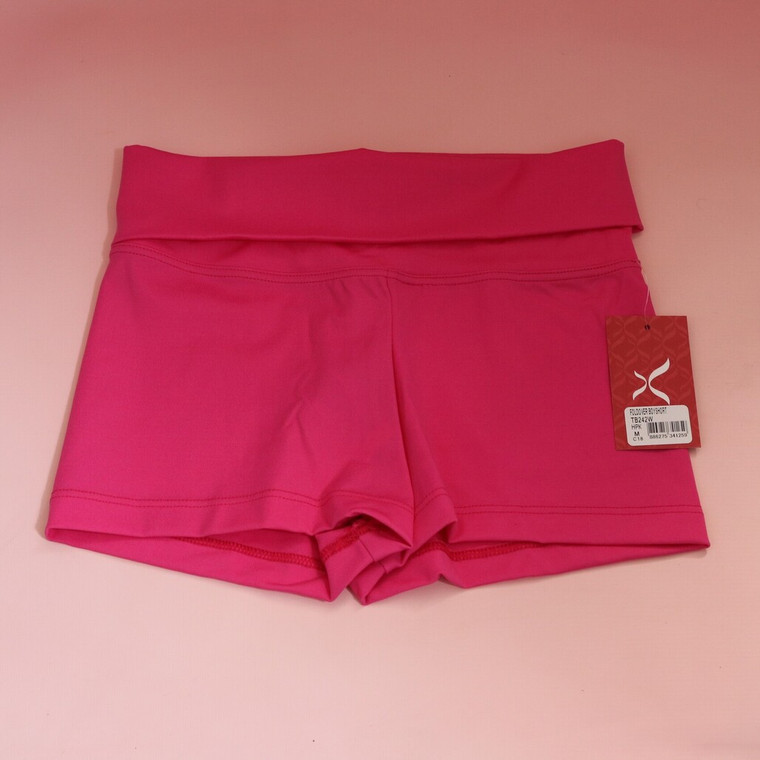 Capezio Ladies Hot Pink Fold Over Boy Shorts TB242W