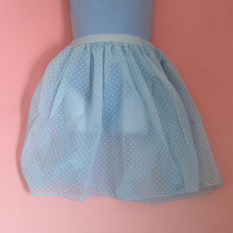 Katz Pale Blue Dotty Voile Skirt RAD