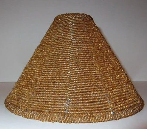 36639 Dark Gold Beaded Chandelier Shades