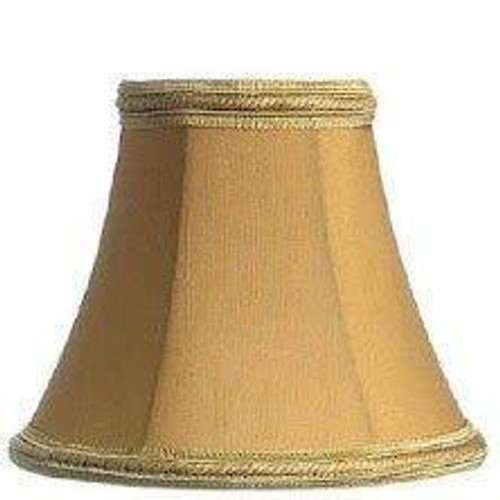 Gold Matte Silk Chandelier with Braided Trim