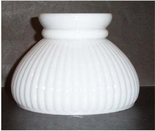 62240 Six Inch Opal Glossy Student Rib Glass 62240 Six Inch Opal Glossy Student Rib Glass