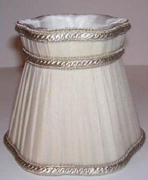 Gallery Top Side Pleat Silk Clip-On Chandelier Shade Gallery Top Side Pleat Silk Clip-On Chandelier Shade