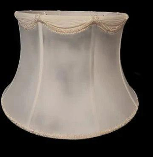 31212 Cream Silk Draped Floor Lamp Shade