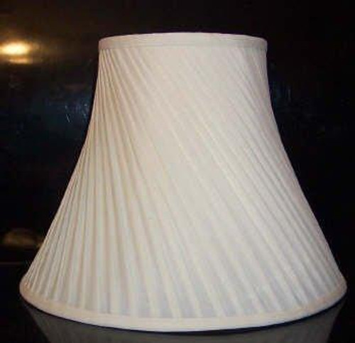 20368 Cream Bell Swirl Silk Table Lamp Shade