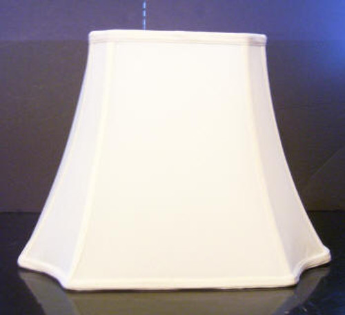 Square Cut Corner White Cream silk lamp shades Square Cut Corner White Cream silk lamp shades