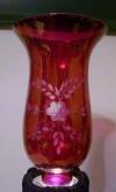 61334 Cut Cranberry Floral Sconces 61334 Cut Cranberry Floral Sconces