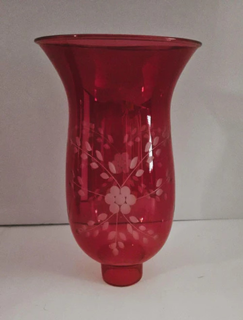 61336 Cranberry Floral Cut Sconce 61336 Cranberry Floral Cut Sconce