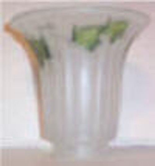 61986 Fluted Frosted Hand Painted With Ivy Shade 61986 Fluted Frosted Hand Painted With Ivy Shade