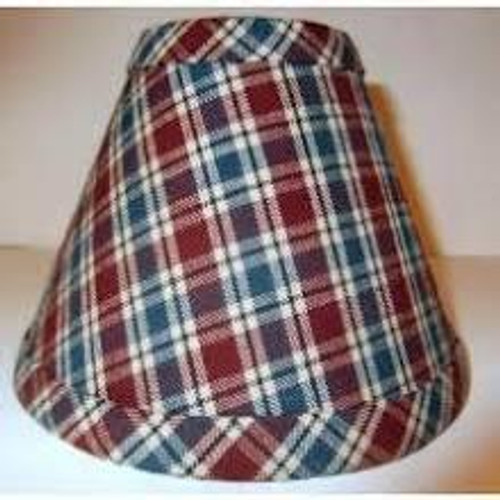 31146 Burgundy Plaid Chandelier Shade