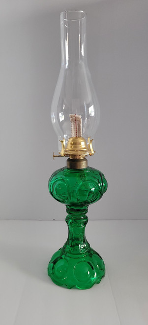 Emerald Green Hurricane Oil Lamp