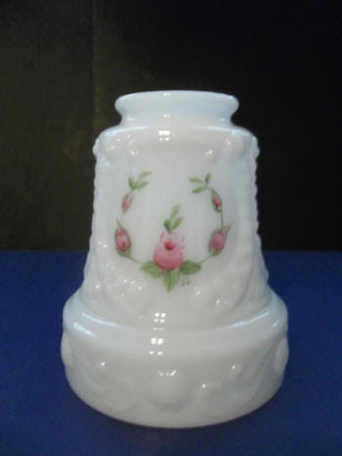 32055 White Opal Embossed Glass Shades
