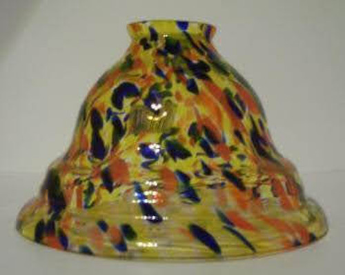 81358 Yellow Fleck Carnival Glass Pendant