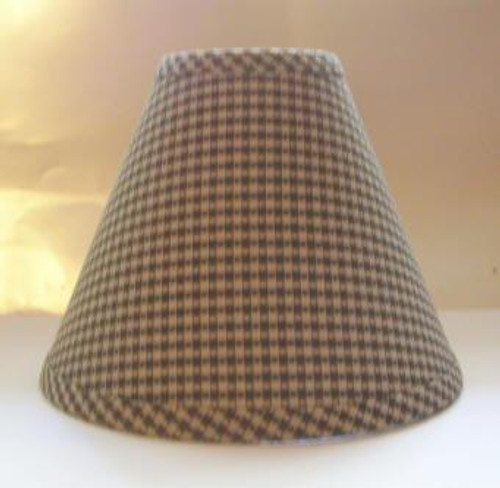 Grey Checked Standard Bulb Clip On Shade