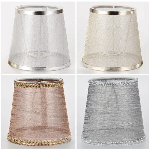 E14/E27 Nordic Style Fabric Transparent  Chandelier Lampshades Art Decor Lamp Shades Bedroom Wall Lamp Cover Clip On/ Meson Type