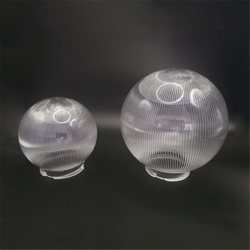 Clear 9.2cm opening Acrylic Ripple Lamp Shade Post Globe Plastic Round Lampshade Replacement Covers for Outdoor Post Porch Lamp