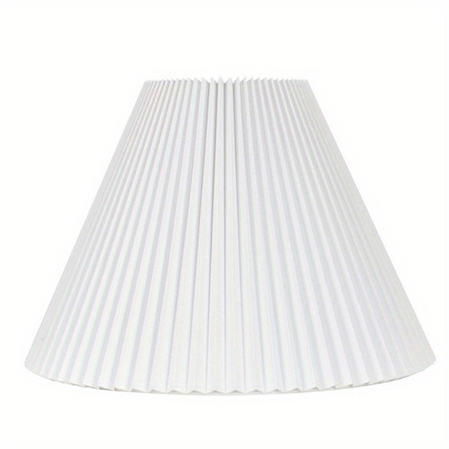 6x15x11 Inch White Knife Pleat Shade - Traditional Ribbed Design, Durable Plastic, No Electricity Needed, Perfect for Table Lamps & Home Decor, Lampshade for Table Lamp