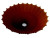 33362 Amber Ribbed Floor Lamp Shade