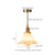 IWHD Japanese Vintage Glass LED Pendant Lamp Cafe Loft Restaurant Bedside Living Room Kitchen Brass Hanging Light Decoration
