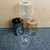 Cylindrical transparent/amber/smoke grey glass lampshade E27/E26 replaces pendant lights, wall lights, and vanity lights
