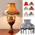 European Style Lampshade Home Decor Retro Light Lamp Cover European Vintage High-End Cloth Art Bead Lace Lampshade