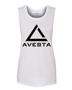 WOMEN'S MUSCLE TEE - White