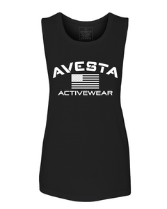 WOMEN'S ACTIVEWEAR MUSCLE TEE - Black