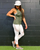WOMEN'S ACTIVEWEAR MUSCLE TEE - Army Green