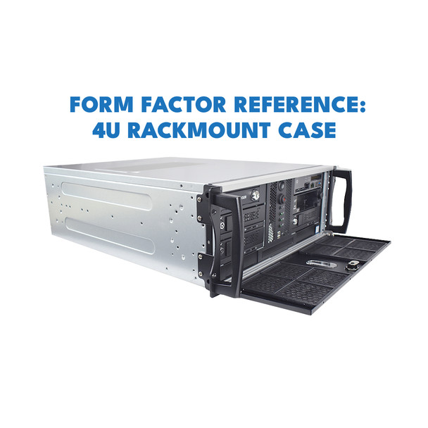 SiForce 4U Rackmount Case Front Angled View