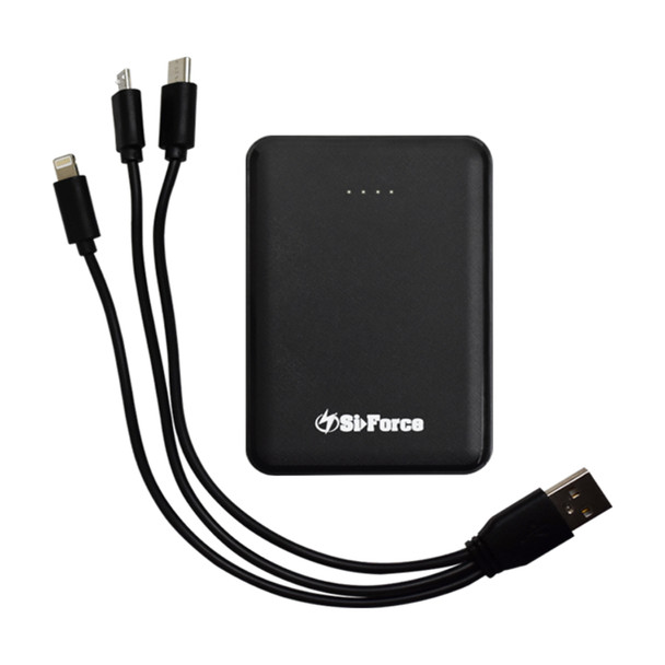 SiForce 5,000 mAh Power Bank with 3-in-1 USB Cable
