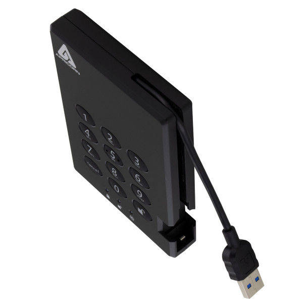 Apricorn Aegis Padlock Top Angle with Cable Out