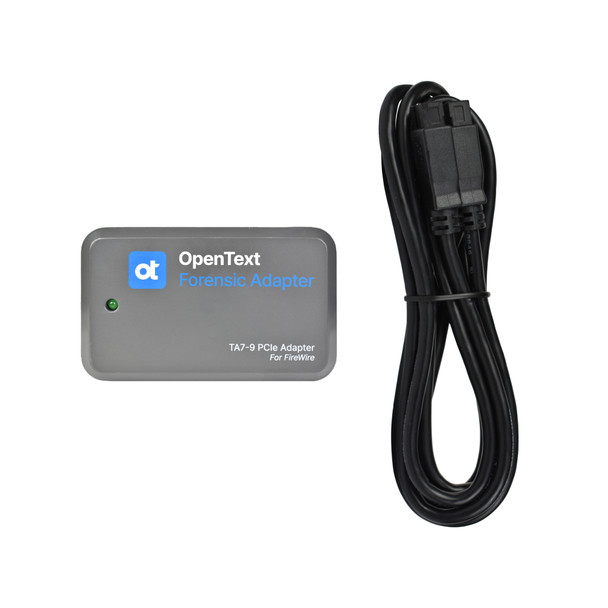 TA7-9 FireWire-PCIe Adapter Front View AND TC7-9-9 FireWire800 Cable