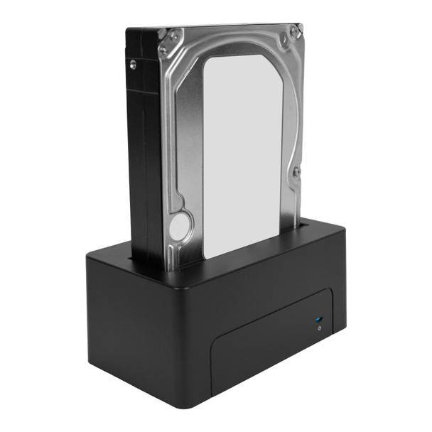 SiForce SAS to USB 3.0 Dock with 3.5 Inch Hard Drive Quarter Angle View