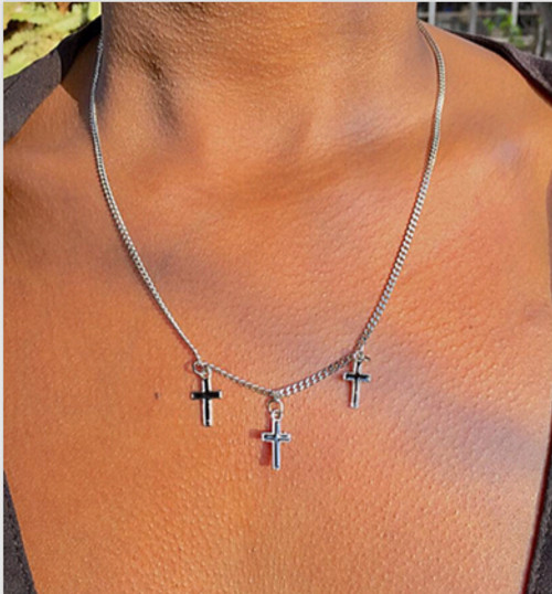 Triple Cross Pendant Chain