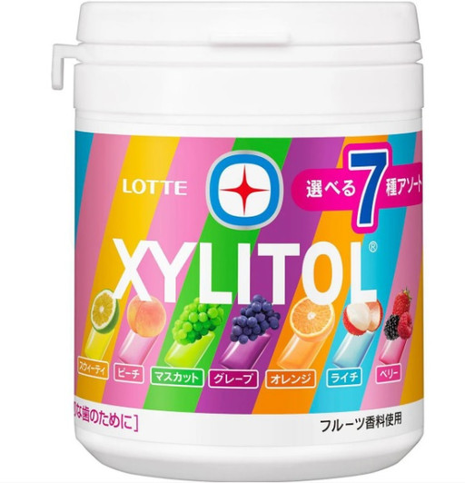 Meiji assorted xylitol rainbow gum Bottle 133g