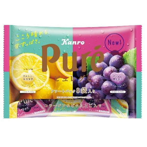 4 packs  x KANRO Pure Gumi assortment pack Gummy candy