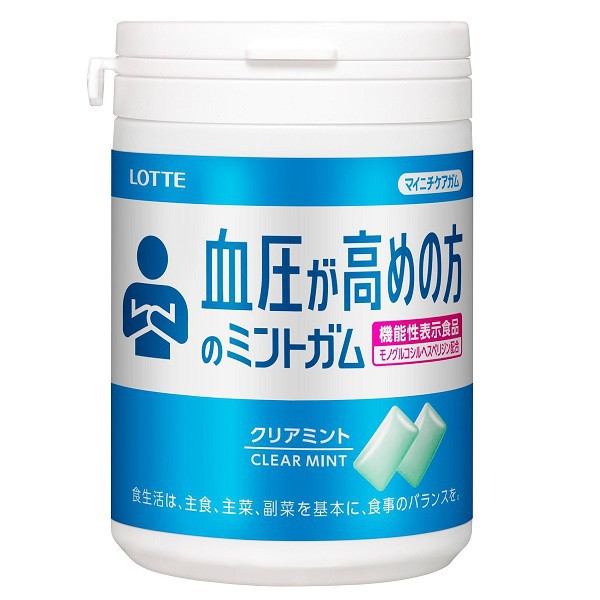 LOTTE every day care gum for people with high blood pressure  cleare mint gum Bottle 125g
