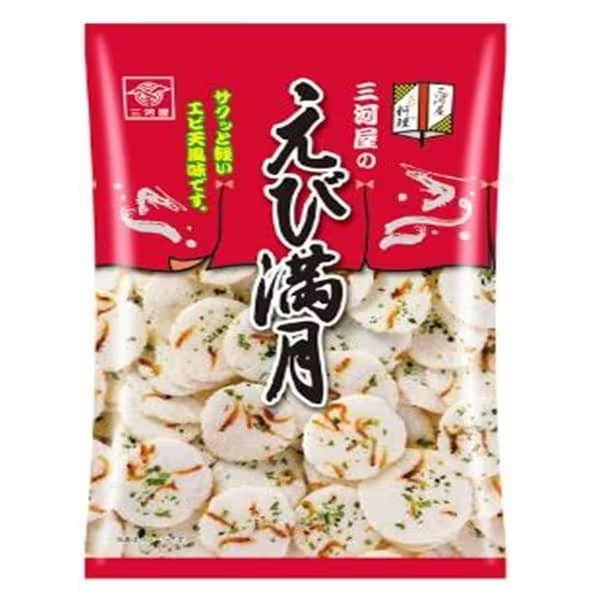 10 packs xEbi Mangetsu Shrimp rice crackers 75g