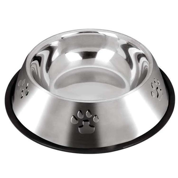 Chanelle Stainless Steel Non Tip Paws Dog Bowl Pet Food Depot