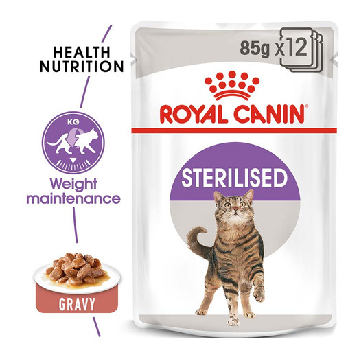 Royal Canin Sterilised Gravy Wet Adult Cat Food Pouch