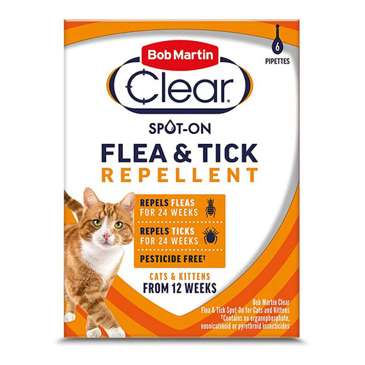 Bob Martin Clear Pesticide Free Repellent Spot-On for Cat
