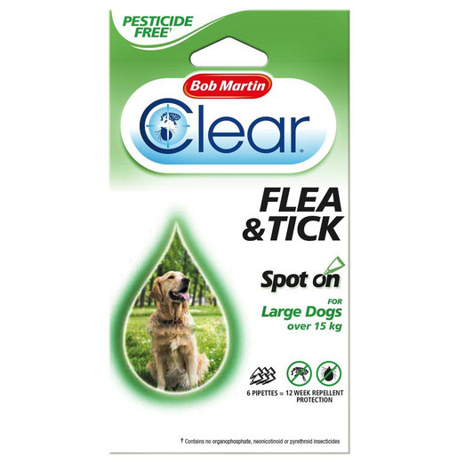 Bob Martin Clear Spot On Flea & Tick for Large Dogs