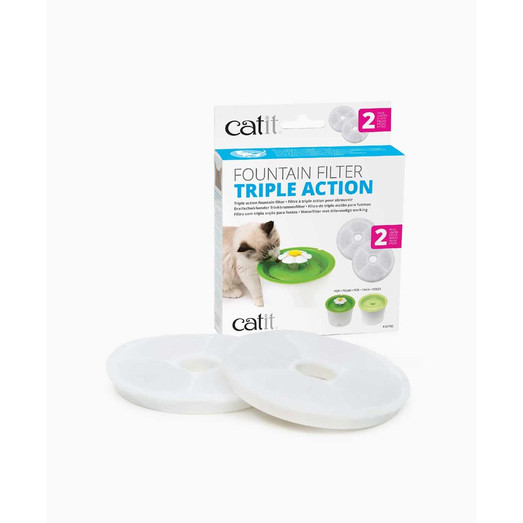 Catit Triple Action Fountain Cartridge Filter - 2 Pk