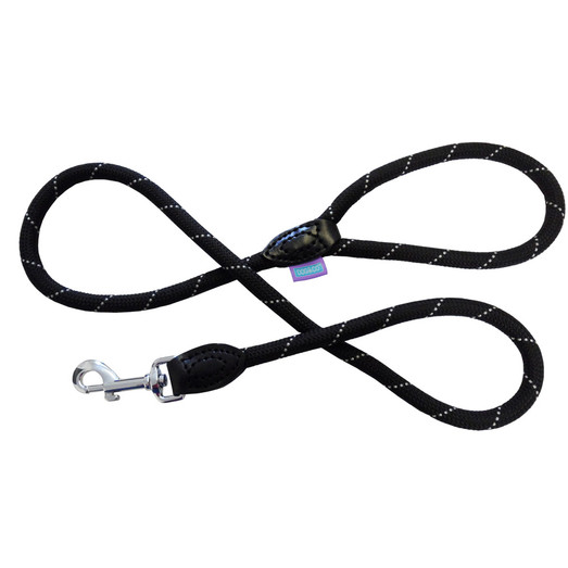 Hem & Boo All Weather Mountain Rope Trigger Dog Lead - Black