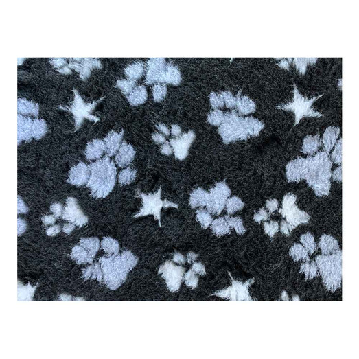 Non Slip Paws And Stars Vet Bed-Black Grey