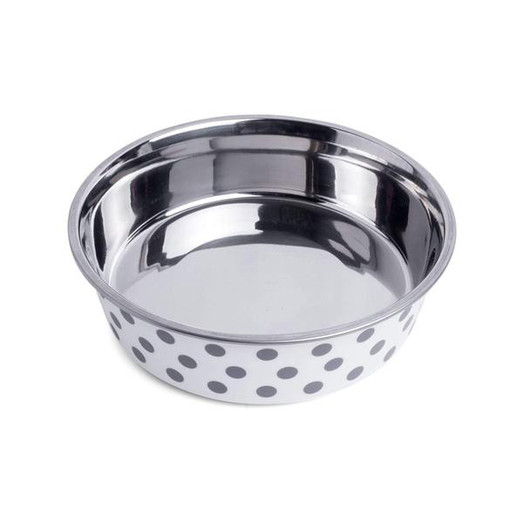 Petface Spots Dog Bowl - Grey